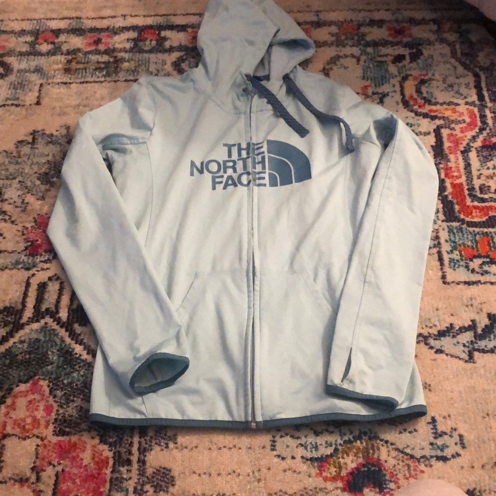 Light blue North Face Zip Up